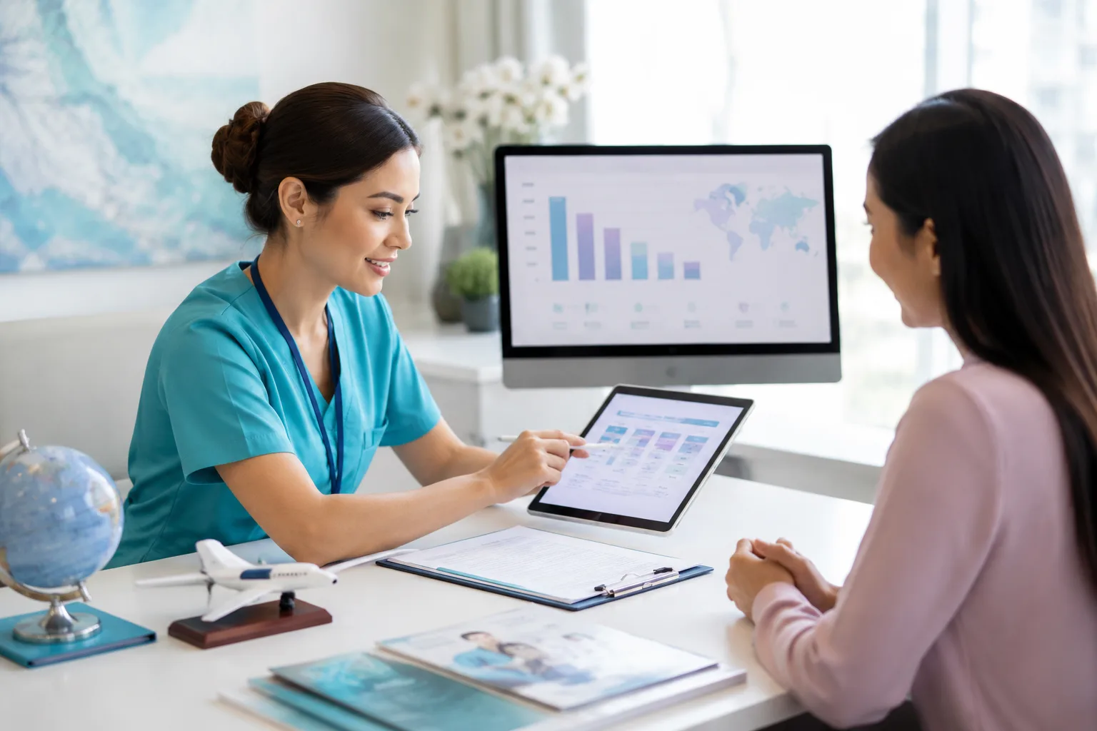 Coordinators supporting international patient review